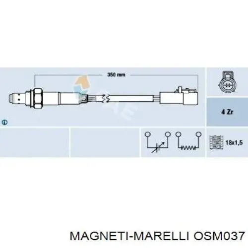Лямбдазонд, датчик кислорода до катализатора Magneti Marelli OSM037 цена, от 47.27 USD