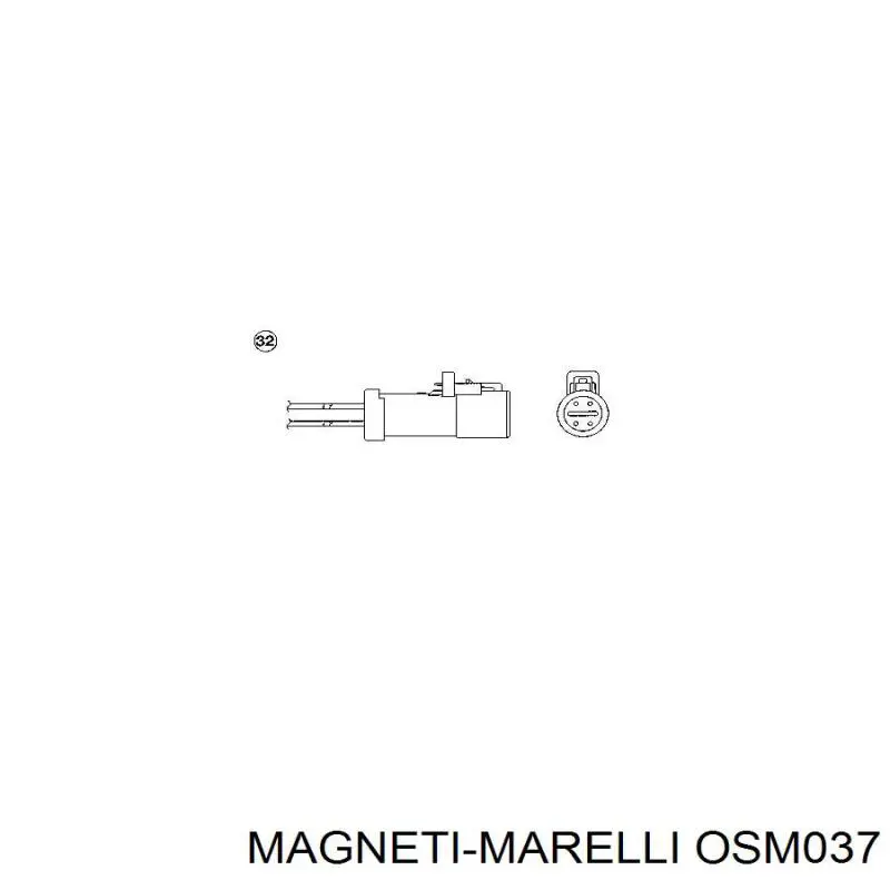 OSM037 Magneti Marelli Лямбда-зонд, датчик кислорода до катализатора