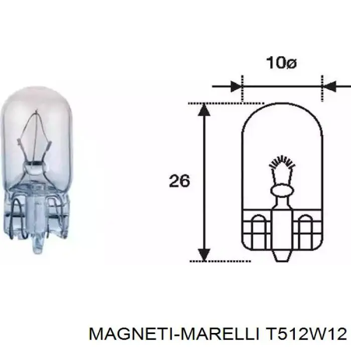 Luz Del Tablero (Panel Principal) T512W12 Magneti Marelli