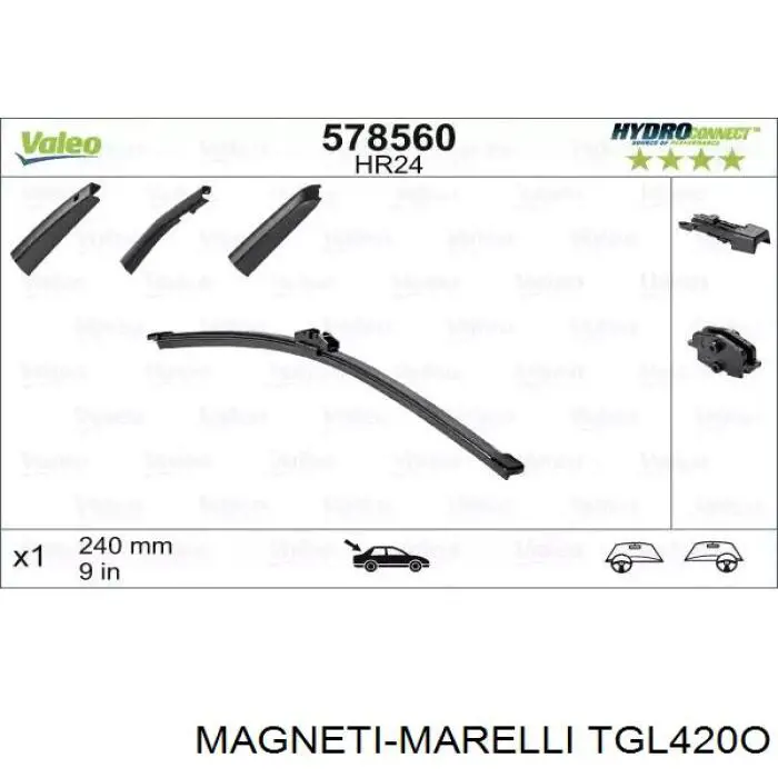 Мотор стеклоочистителя заднего стекла Magneti Marelli TGL420O