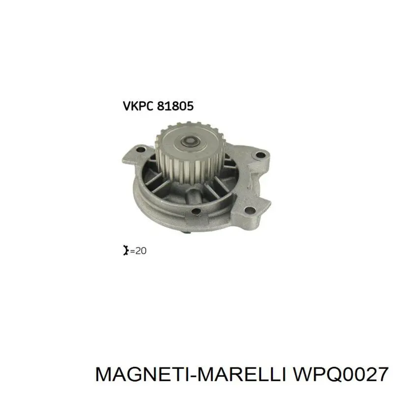 Водяной насос Magneti Marelli WPQ0027