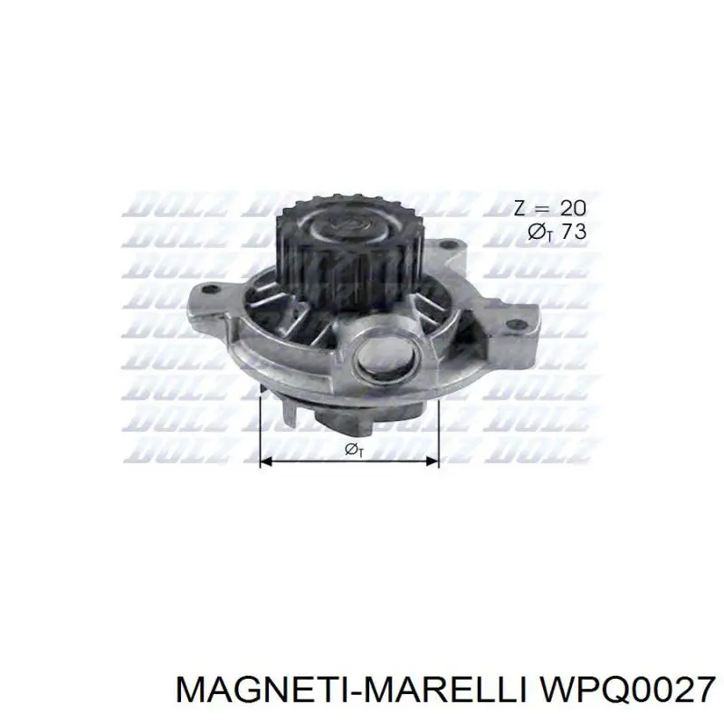 WPQ0027 Magneti Marelli Насос водяной