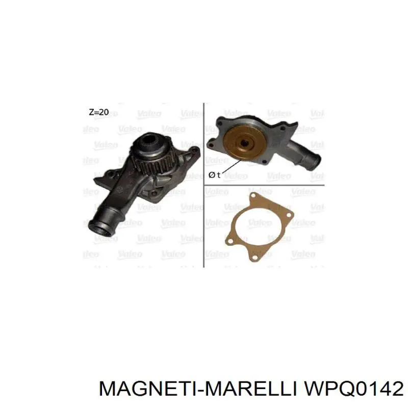 WPQ0142 Magneti Marelli Насос водяной