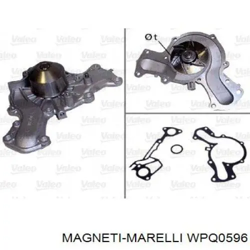 Bomba de agua WPQ0596 Magneti Marelli