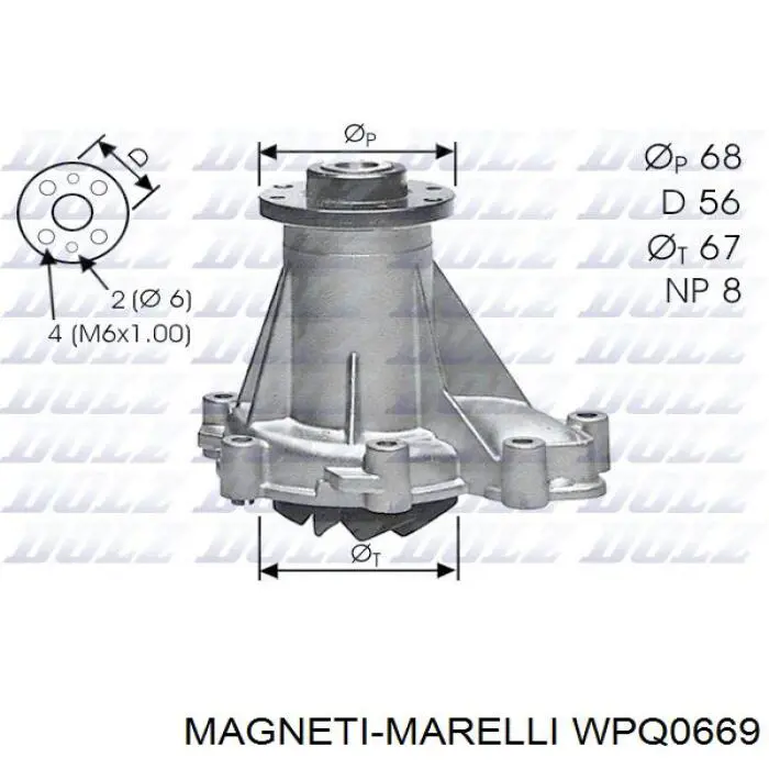 WPQ0669 Magneti Marelli Насос водяной