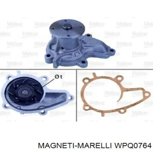 Bomba de agua WPQ0764 Magneti Marelli