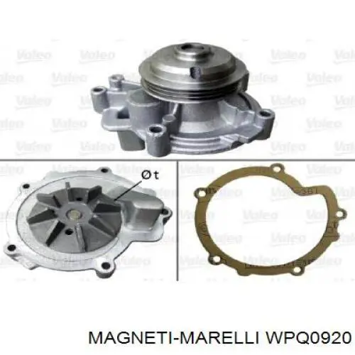 Bomba de agua WPQ0920 Magneti Marelli
