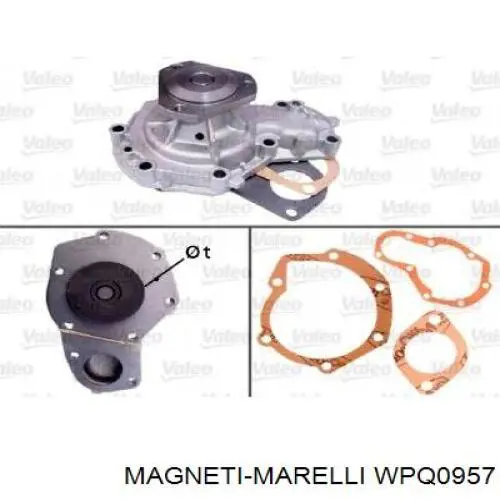 WPQ0957 Magneti Marelli Насос водяной