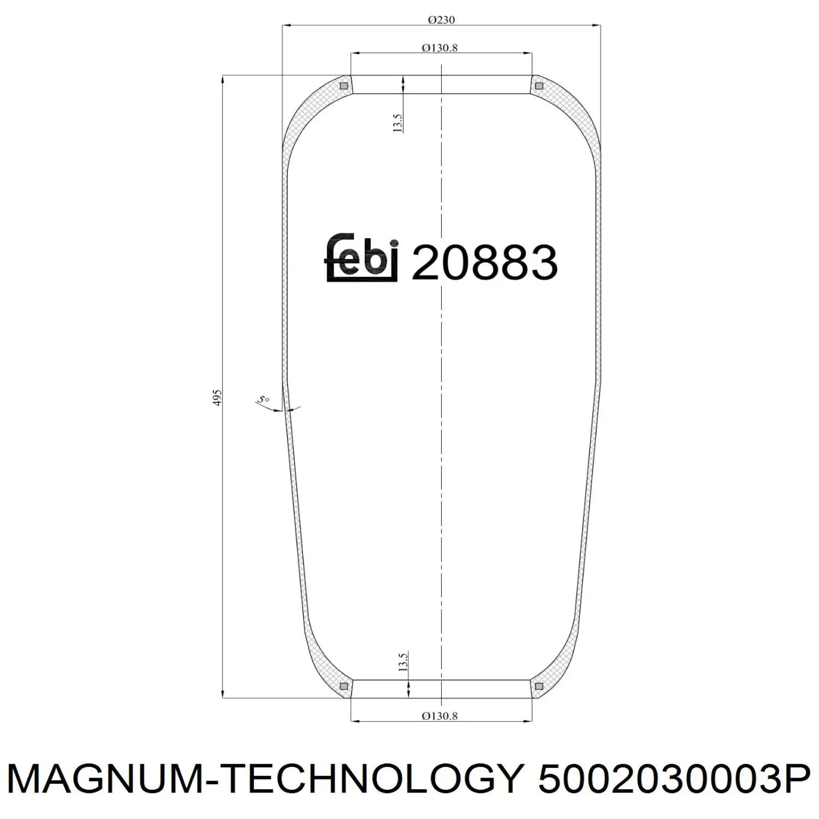 RL9994 Blacktech Пневморессора задняя