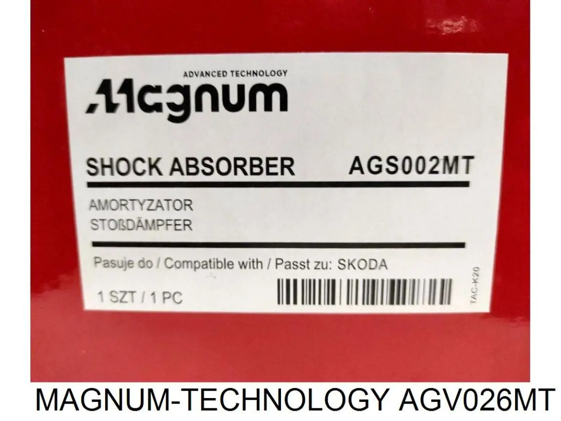 Купить AGV026MT Magnum Technology Амортизатор задней подвески