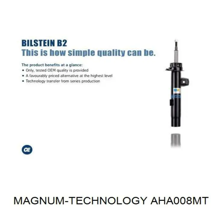 Задний амортизатор Magnum Technology AHA008MT