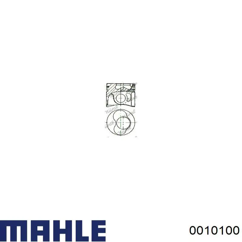 0010100 Mahle Original поршень в комплекте на 1 цилиндр, std