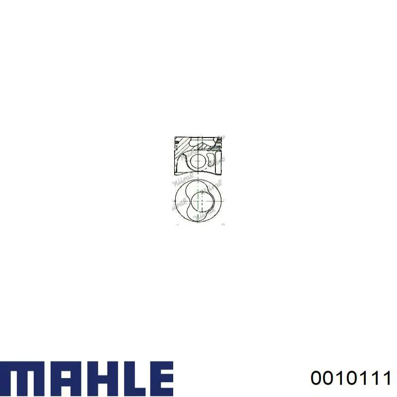 Поршень в комплекте на 1 цилиндр, 2-й ремонт (+0,50) Mahle Original 0010111 цена, от 124.03 USD