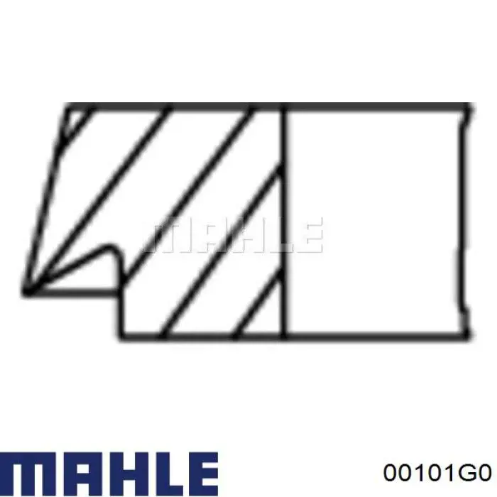 Комплект поршневых колец на 1 цилиндр, стандарт 00101G0 Mahle Original