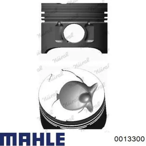 0013300 Mahle Original поршень в комплекте на 1 цилиндр, std