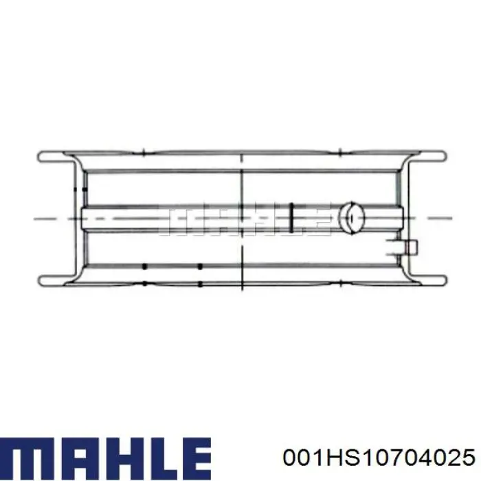 001HS10704025 Mahle Original вкладыши коленвала коренные, комплект, 1-й ремонт (+0,25)