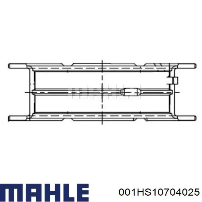 Juego de cojinetes de cigüeñal, cota de reparación +0,25 mm 001HS10704025 Mahle Original