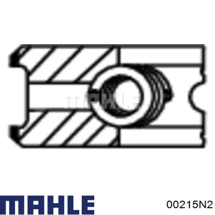 Кольца поршневые на 1 цилиндр, 4-й ремонт (+1,00) Mahle Original 00215N2