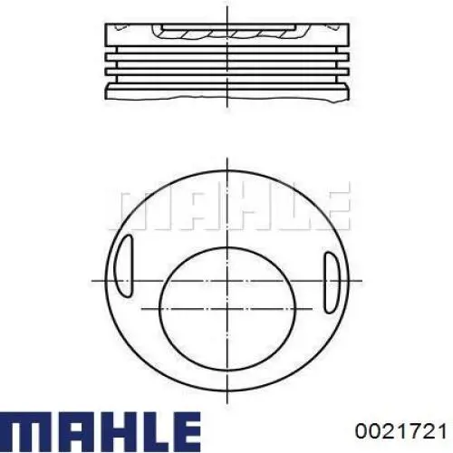 Поршень в комплекте на 1 цилиндр, 2-й ремонт (+0,50) 0021721 Mahle Original