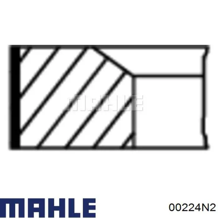 Juego de aros de pistón para 1 cilindro, cota de reparación +0,50 mm 00224N2 Mahle Original