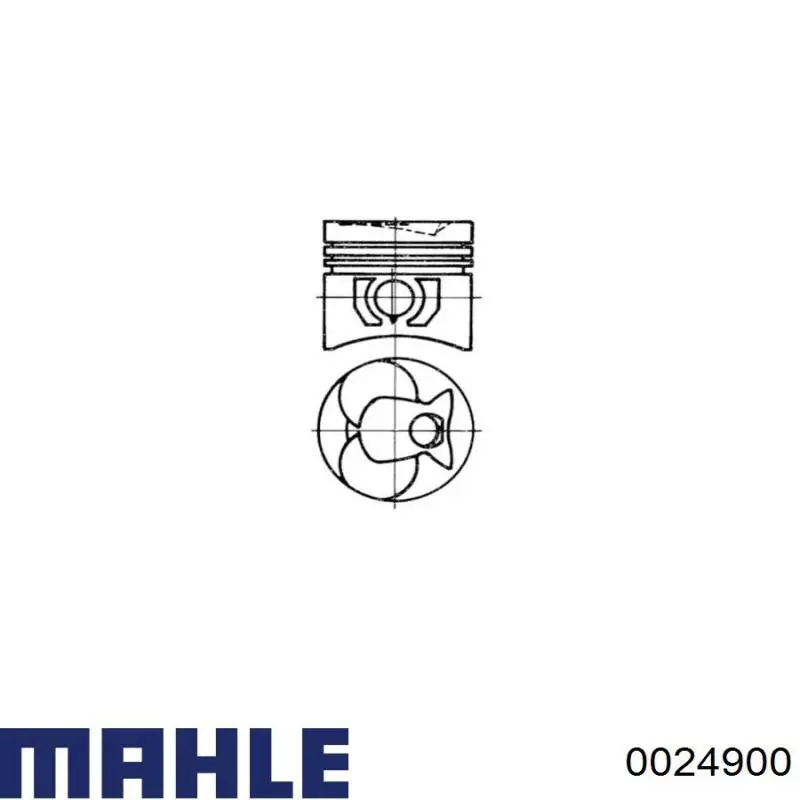 Купить 0024900 Mahle Original Поршень на 1 цилиндр