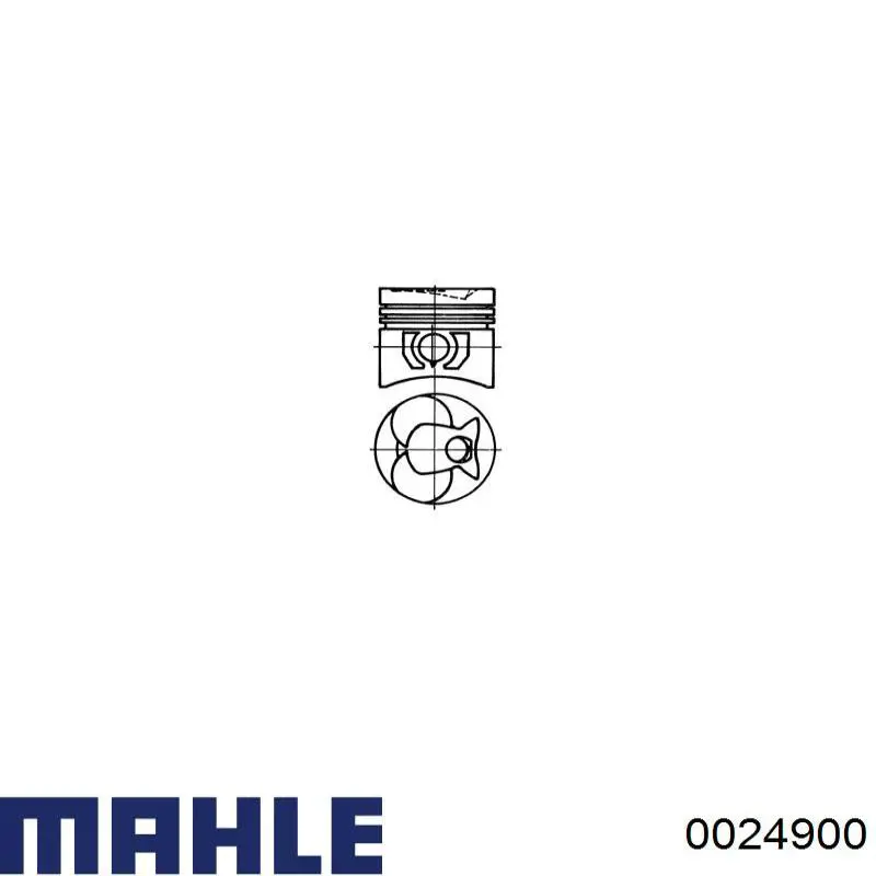 Поршень на 1 цилиндр 0024900 Mahle Original