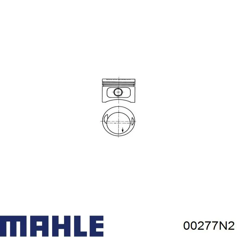 00277N2 Mahle Original кольца поршневые на 1 цилиндр, 4-й ремонт (+1,00)