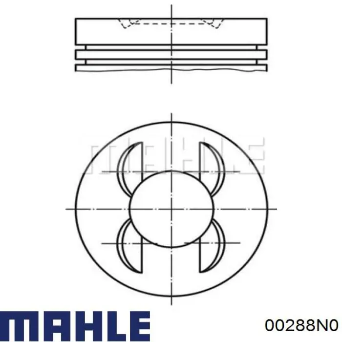 00288N0 Mahle Original кольца поршневые на 1 цилиндр, std.