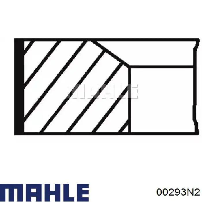 Комплект поршневых колец на 1 цилиндр, 2-й ремонт (+0,50) 00293N2 Mahle Original