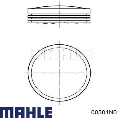 00301N0 Mahle Original Поршневые кольца на 1 цилиндр, STD