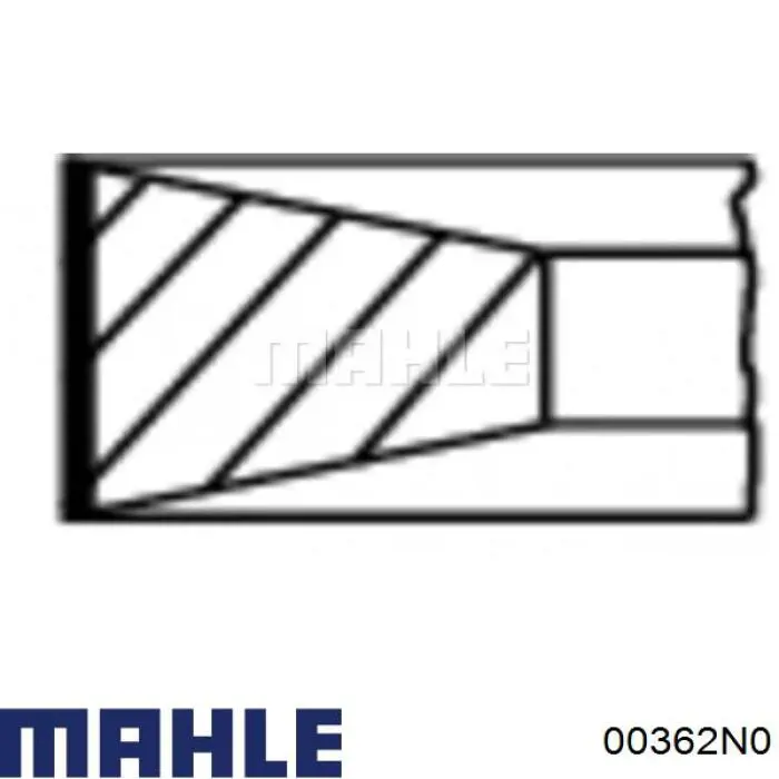 00362N0 Mahle Original Поршневые кольца на 1 цилиндр, STD