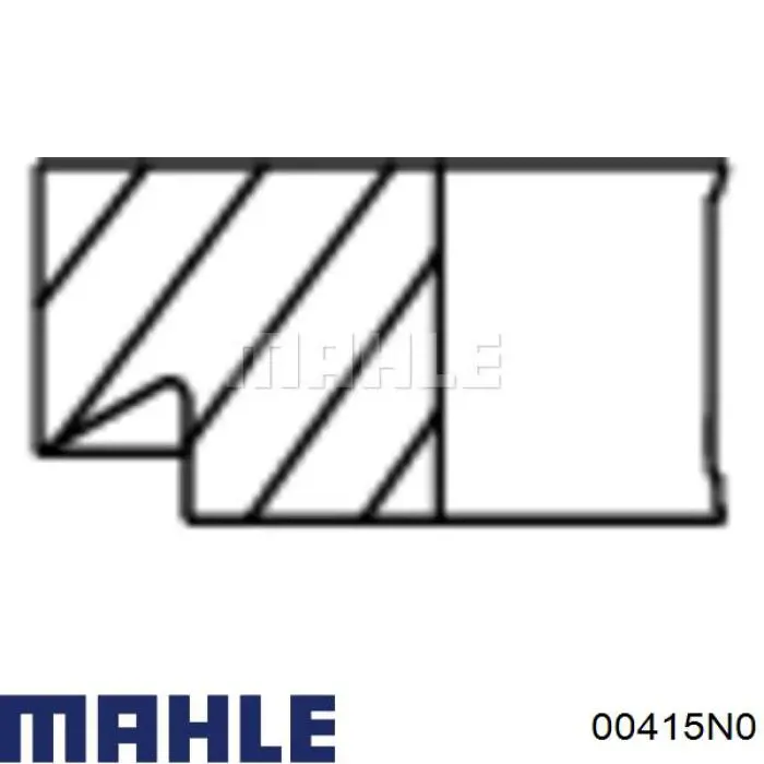 Кольца поршневые компрессора на 1 цилиндр, STD Mahle Original 00415N0