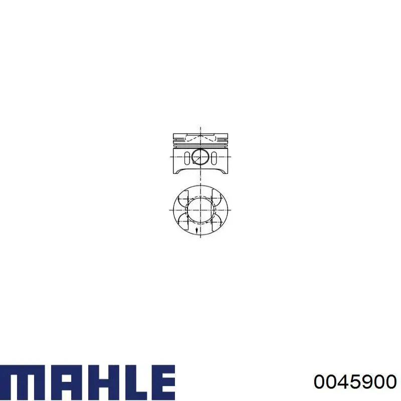 0045900 Mahle Original Поршень в комплекте на 1 цилиндр, STD