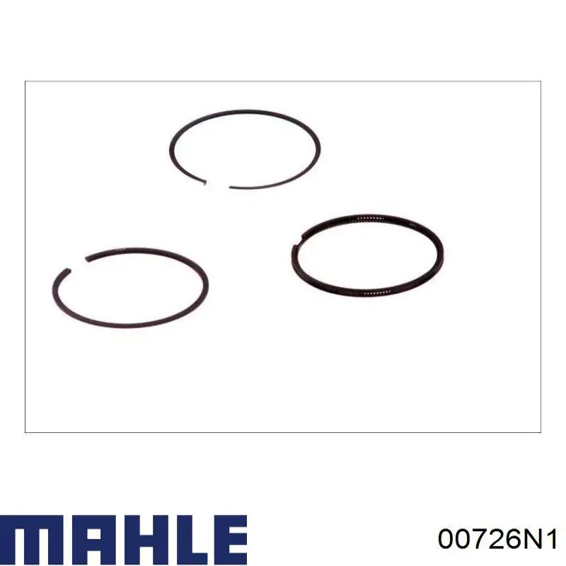 Комплект поршневых колец на 1 цилиндр, 2-й ремонт (+0,50) 00726N1 Mahle Original