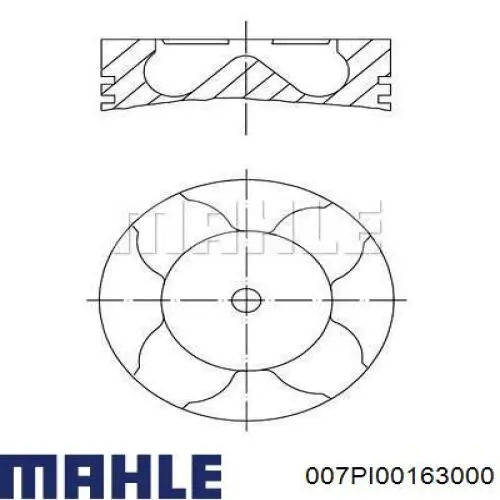 007PI00163000 Mahle Original поршень в комплекте на 1 цилиндр, std