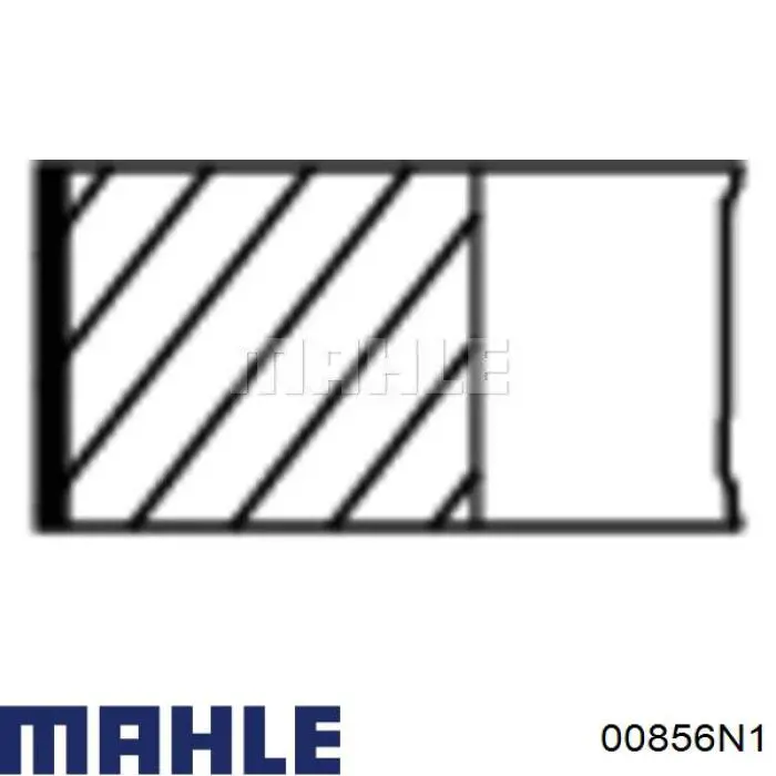 Комплект поршневых колец на 1 цилиндр, 2-й ремонт (+0,50) 00856N1 Mahle Original