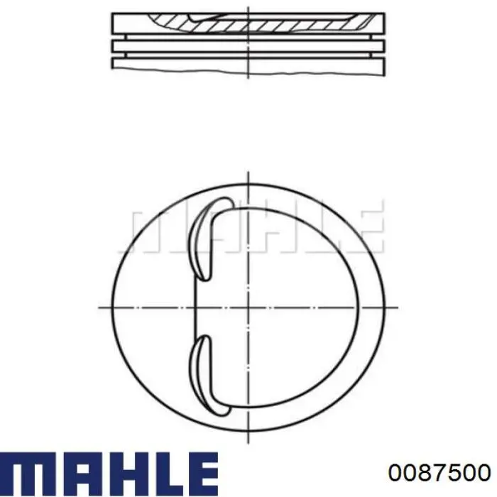 0087500 Mahle Original поршень в комплекте на 1 цилиндр, std