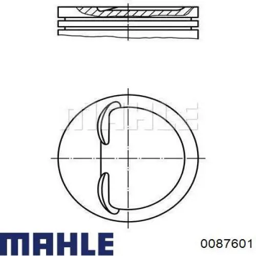 0087601 Mahle Original поршень в комплекте на 1 цилиндр, 2-й ремонт (+0,50)