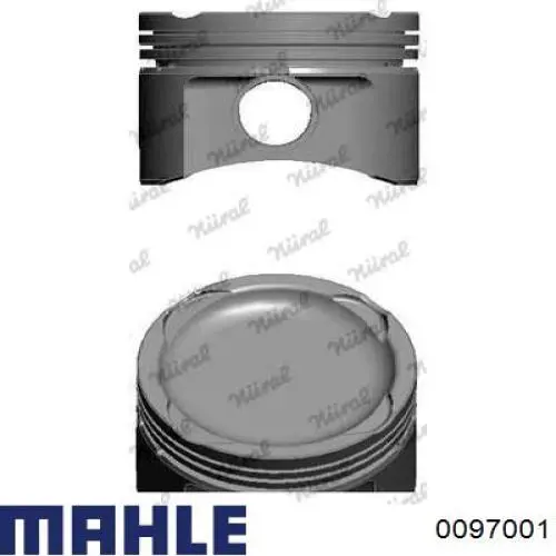 97001 Mahle Original поршень в комплекте на 1 цилиндр, 2-й ремонт (+0,50)