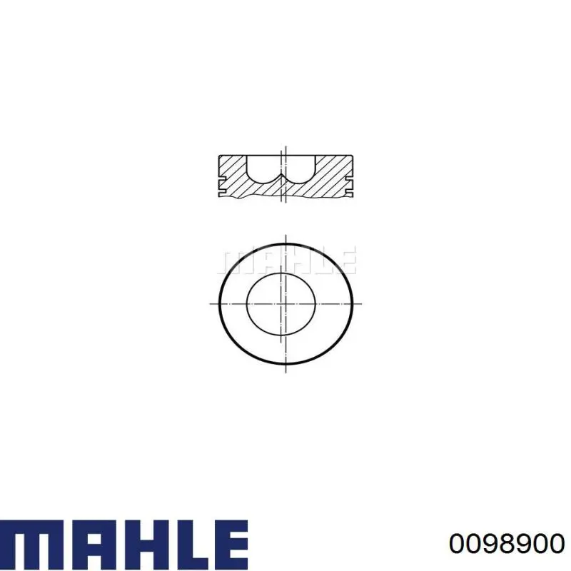 0098900 Mahle Original Поршень в комплекте на 1 цилиндр, STD