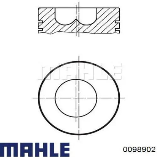 0098902 Mahle Original поршень в комплекте на 1 цилиндр, 3-й ремонт (+0,60)