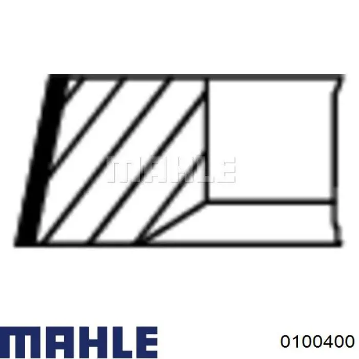 Поршень в комплекті на 1 циліндр, STD 0100400 Mahle Original