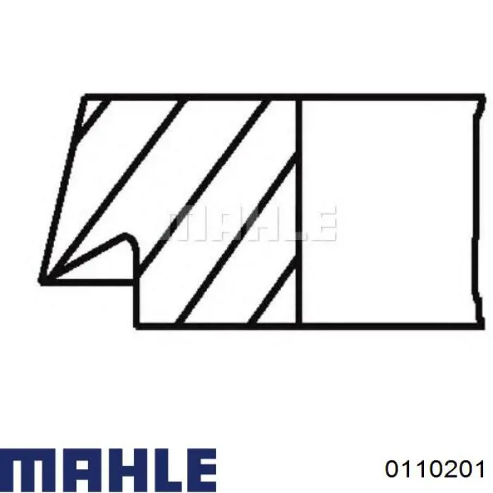 0110201 Mahle Original поршень в комплекте на 1 цилиндр, 2-й ремонт (+0,50)