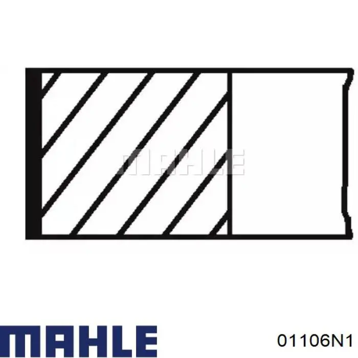 Кольца поршневые на 1 цилиндр, 2-й ремонт (+0,50) Mahle Original 01106N1