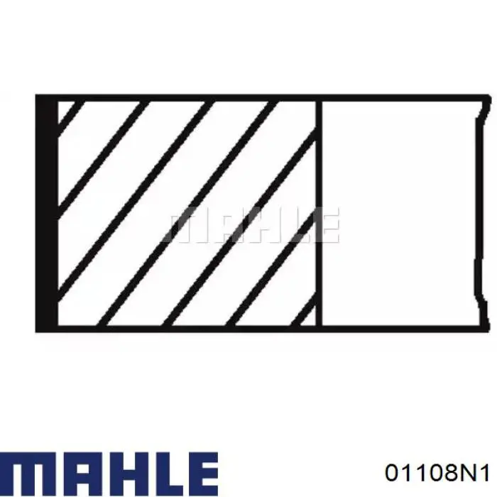 Кольца поршневые на 1 цилиндр, 2-й ремонт (+0,50) MAHLE 01108N1