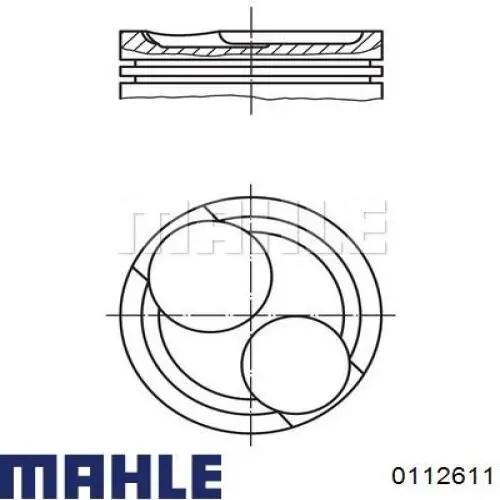 011 26 11 Knecht-Mahle поршень в комплекте на 1 цилиндр, 2-й ремонт (+0,50)