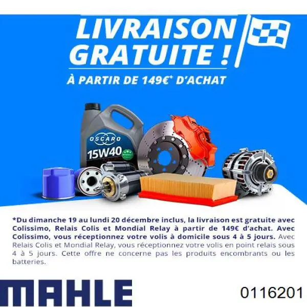 0116201 Mahle Original Поршня, 2-й ремонт