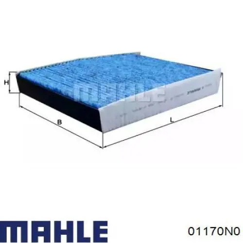 Комплект поршневых колец на 1 цилиндр, стандарт 01170N0 Mahle Original