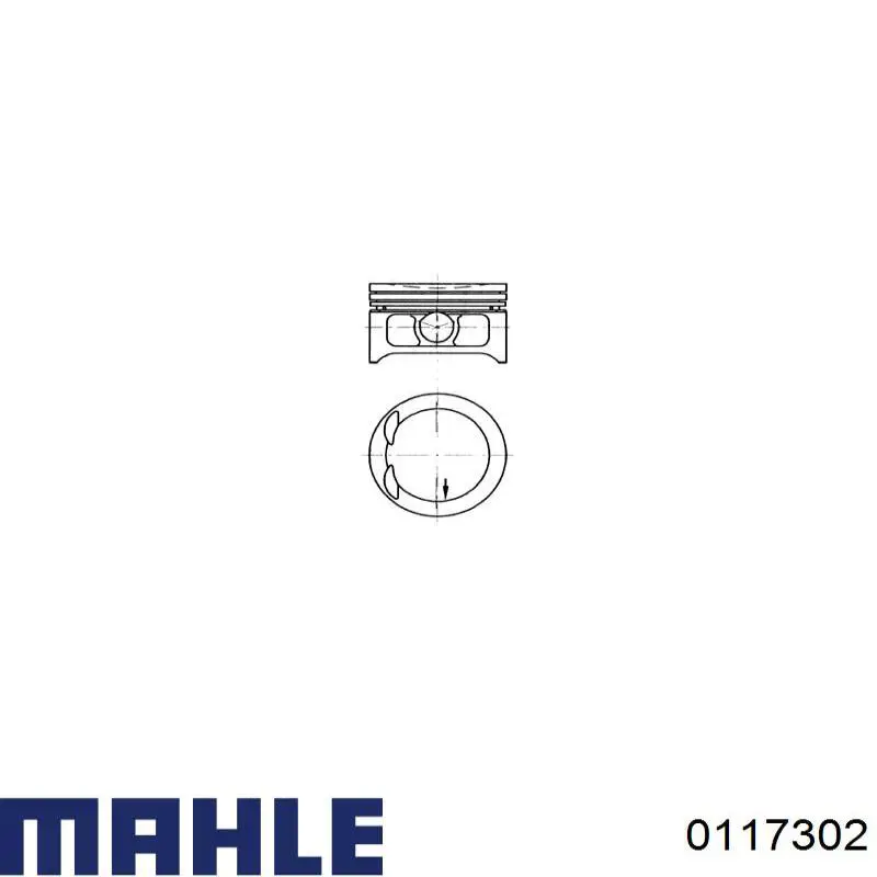 Поршень в комплекте на 1 цилиндр, 4-й ремонт (+1,00) 0117302 Mahle Original