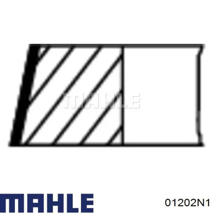 Juego de aros de pistón para 1 cilindro, cota de reparación +0,50 mm 01202N1 Mahle Original